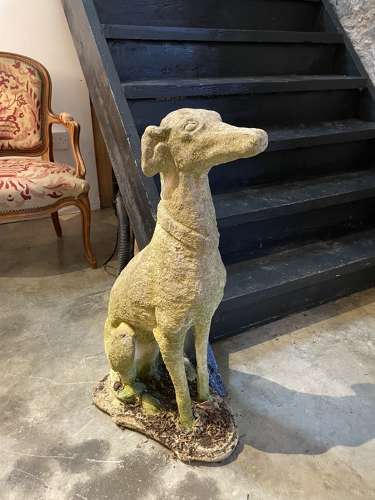 Pair of composite stone hounds
