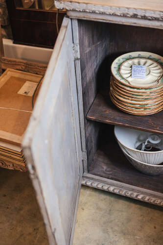 Anglo Indian painted two door cupboard