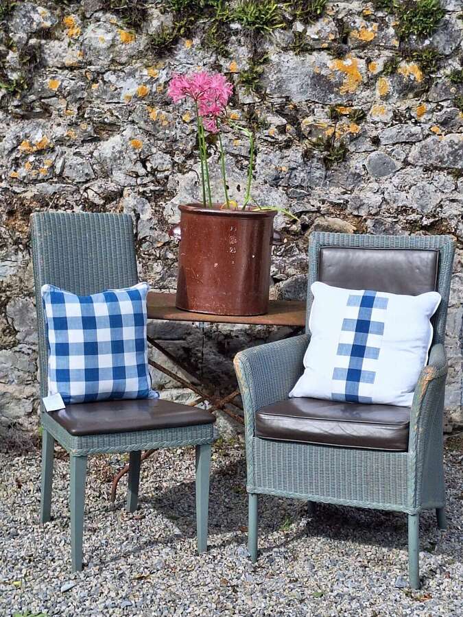 Vintage Llloyd Loom dining set (six + two)
