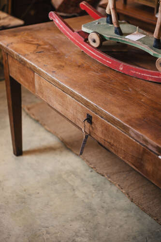 19th century antique French farmhouse kitchen table