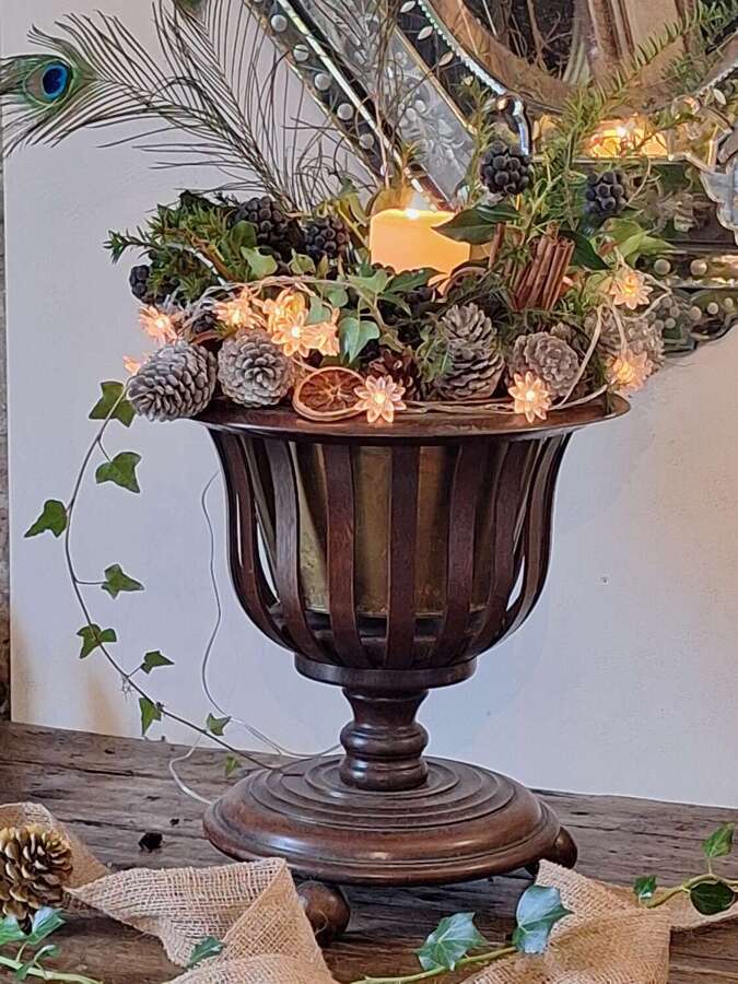 19th c mahogany Georgian revival jardiniere planter