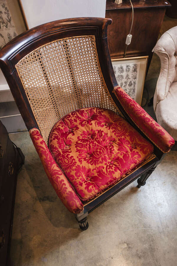 Regency caned library chair