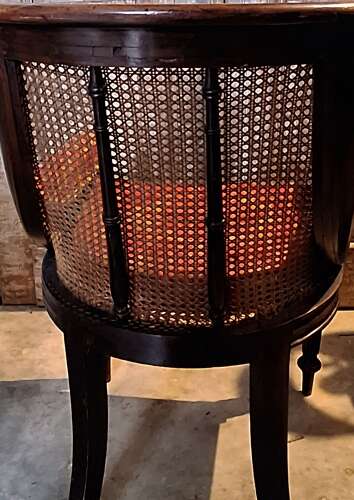 Regency caned library chair