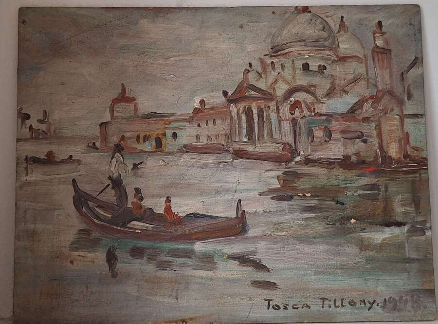Mid 20th Century Venetian scene, oil on board