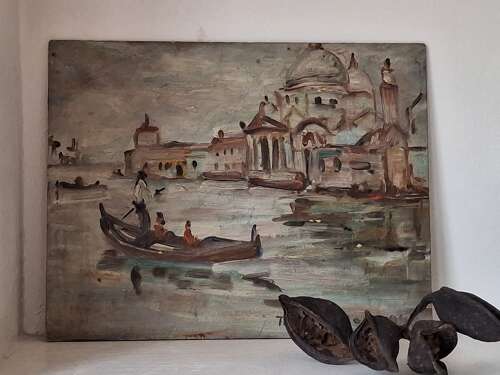 Mid 20th Century Venetian scene, oil on board