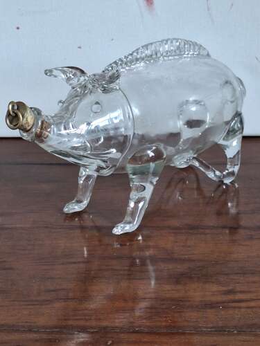 Early 20th century Finnish hand blown glass gin-pig