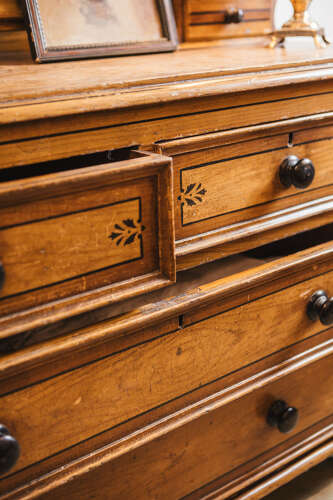 19th century pine dressing chest