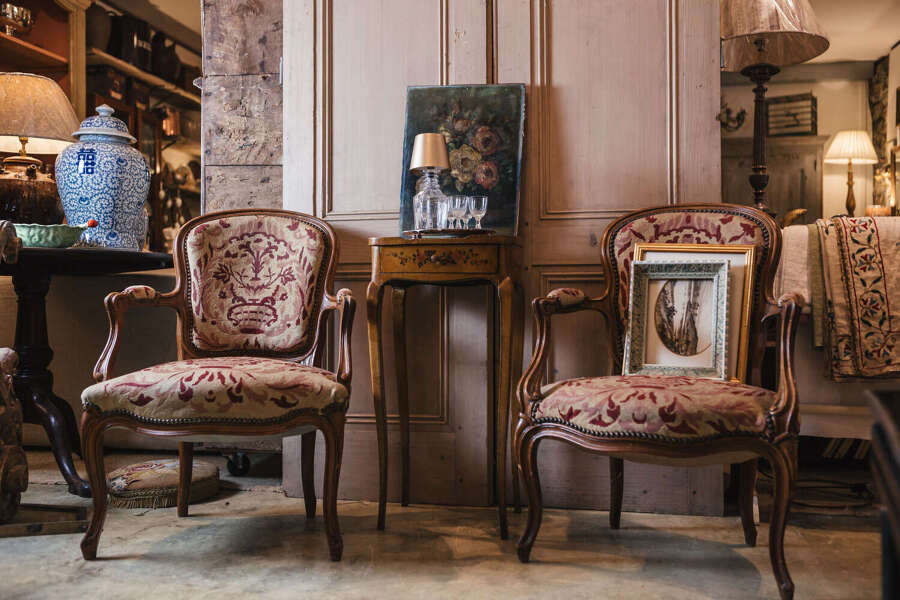 Pair of French Louis XVI style occasional chairs