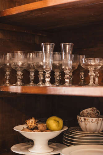 Large selection of antique glassware