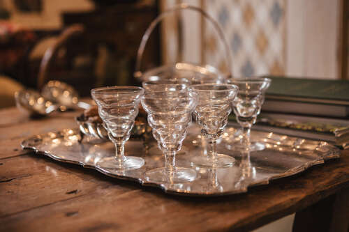 Large selection of antique glassware