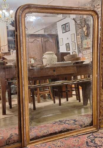 Silver and gilt Louis Philippe mirror